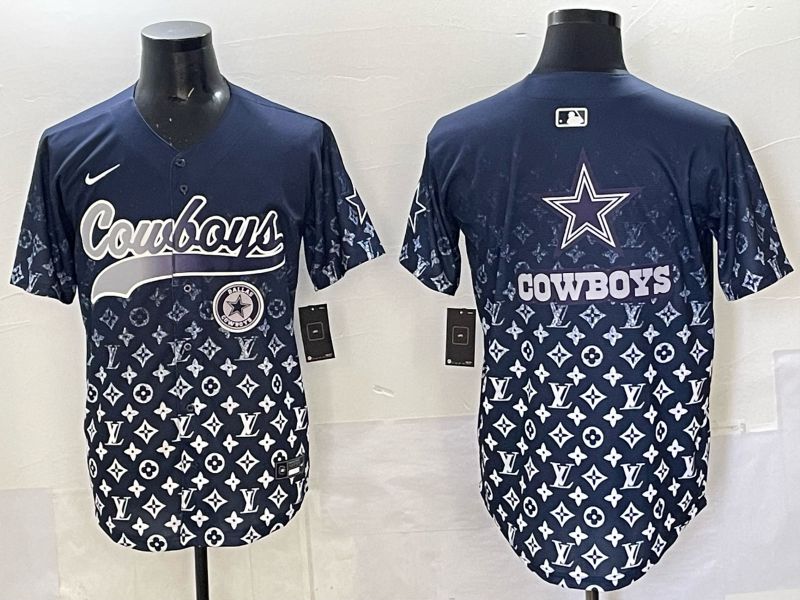 Men 2025 Dallas Cowboys Blank Drak Blue Nike Limited NFL Jersey 015